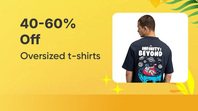 Oversized T-Shirts | 40–60% Off on Trendy Men’s Graphic & Baggy T-Shirts