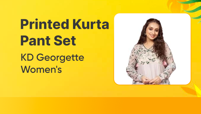 Elegant Floral Anarkali Kurta Set at 76% Off | Georgette Kurta Pant with Dupatta