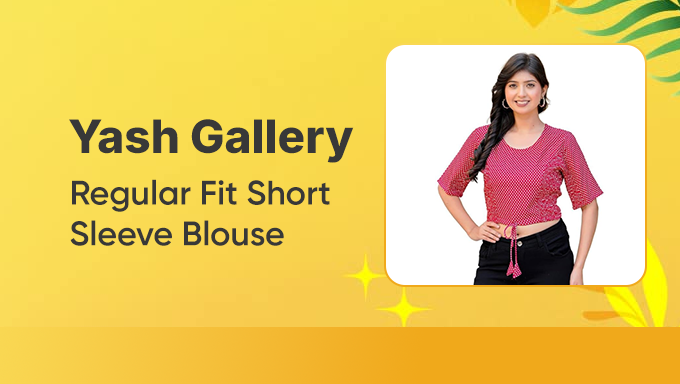 Yash Gallery Blouse | Regular Fit Short Sleeve Styles