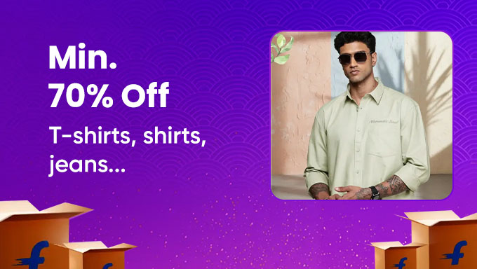 Men’s Fashion | Flat 70% Off on T-Shirts, Shirts & Denim