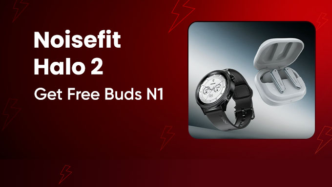 NoiseFit Halo 2 Smartwatch | Get Free Buds N1 with Purchase