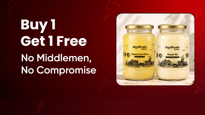 Doodhvale Farms Pure Ghee | Buy 1 Get 1 Free Farm Fresh Offer