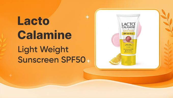 Lacto Calamine SPF 50 Sunscreen | Lightweight Protection for Everyday Glow