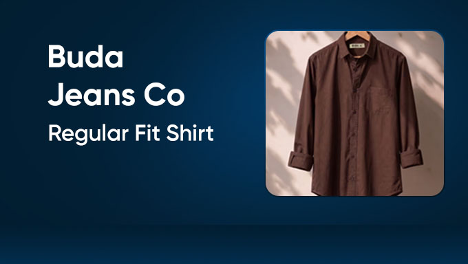 Buda Jeans Co Shirt | Regular Fit Casual Shirt for Men