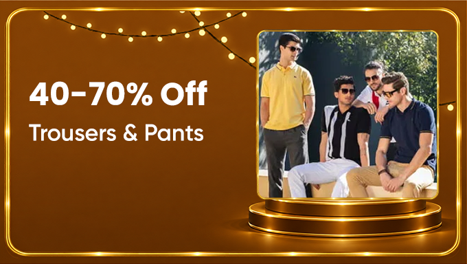 Men's Trousers & Pants | 40-70% Off on Top Fashion Brands