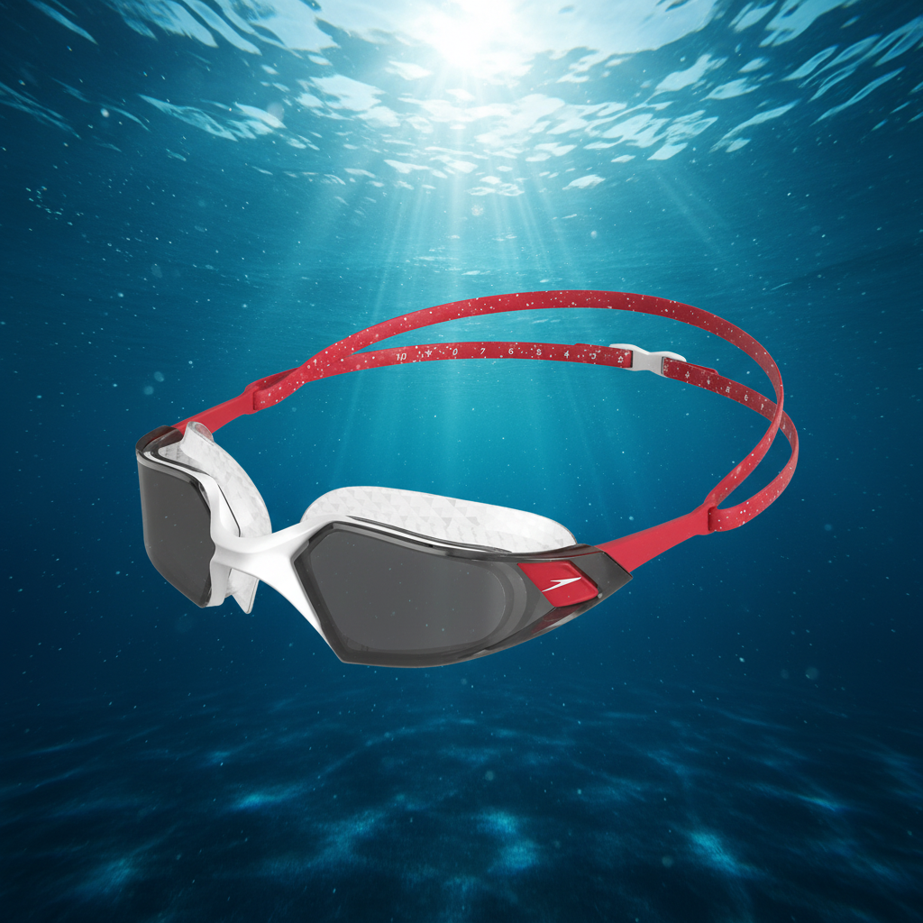 Speedo Aquapulse Pro Anti-Fog Coated Adult Swimming Goggle - Red