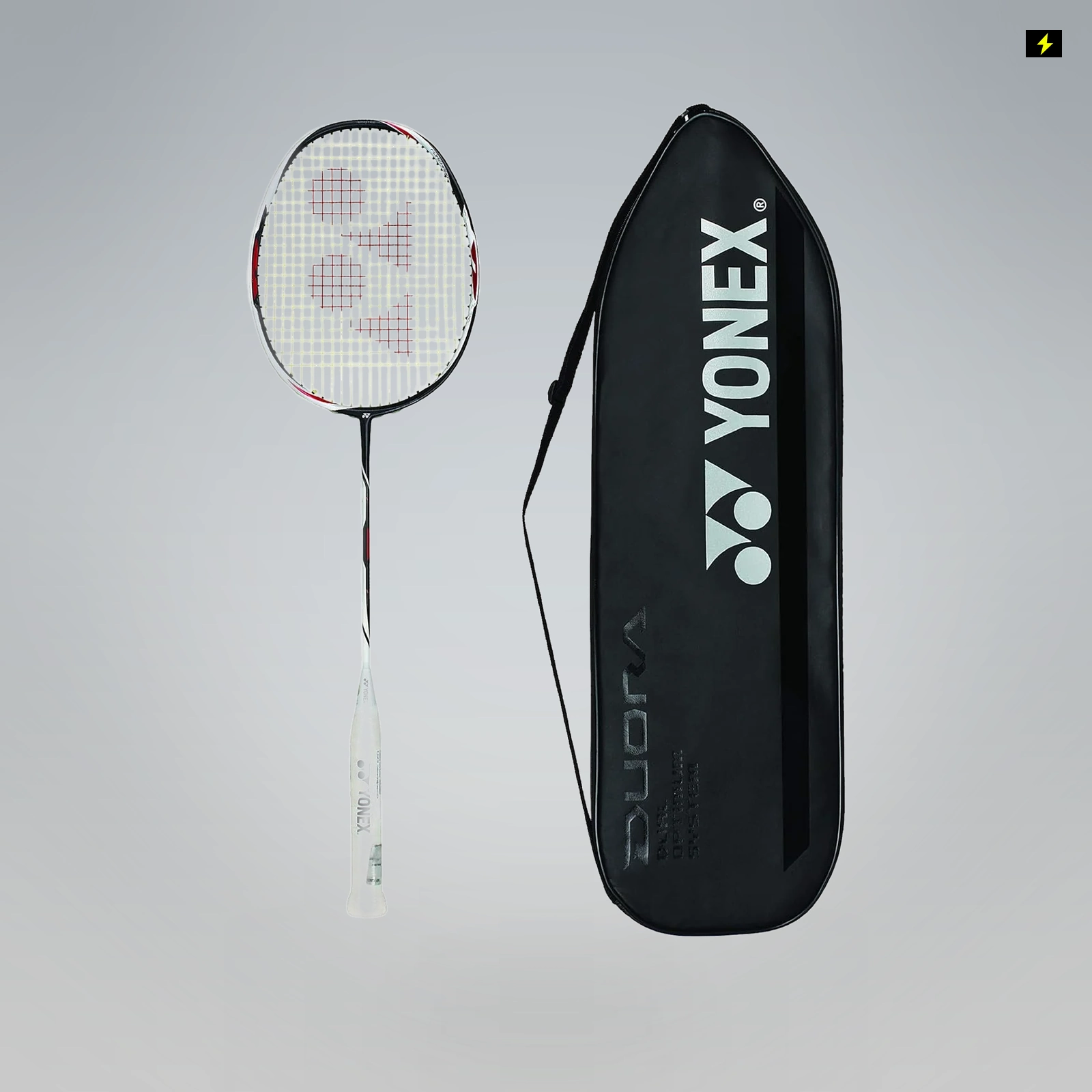Yonex Duora Z-Strike Badminton Racket (Extra Stiff, Dual Frame