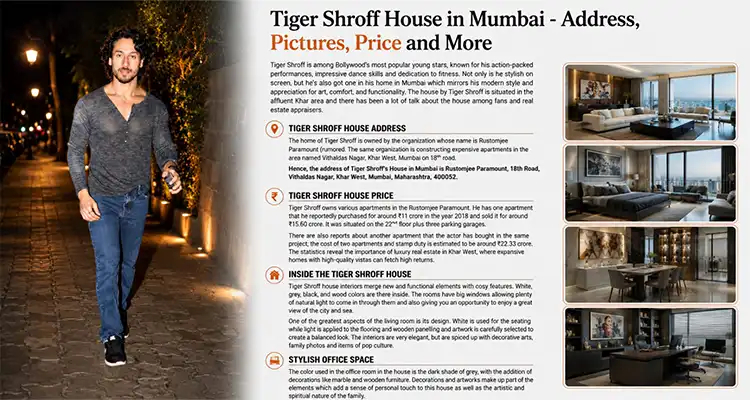 Tiger Shroff House in Mumbai  Address, Pictures, Price and More