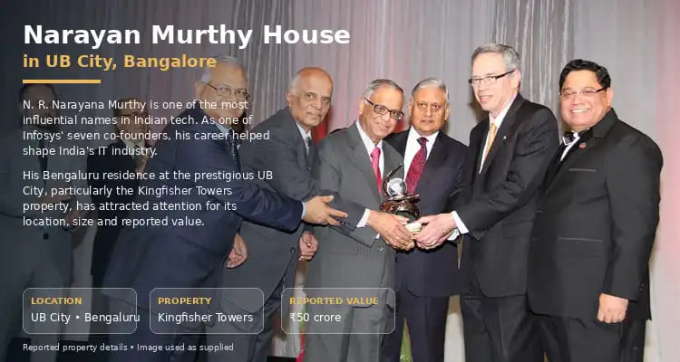 Narayan Murthy House In UB City Bangalore & Net Worth