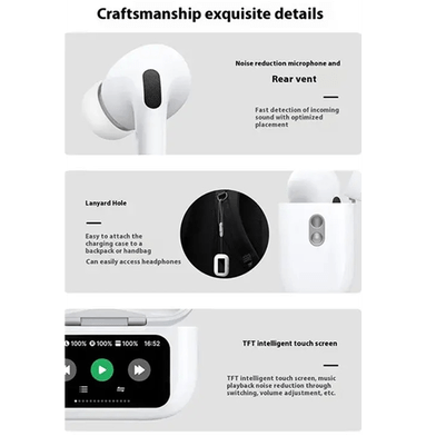 WiWU T22 ANC Wireless Earbuds with LCD Touch Screen