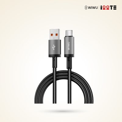 WiWU Wi-C054 Aluminum alloy Nylon braided TITAN LINK Series Charging Cable with USB-A to Type C