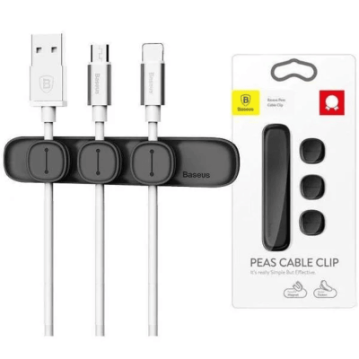 Baseus Peas Cable Clip Black ACWDJ-01
