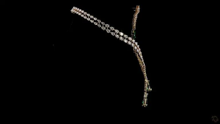 emerald-double-line-luxury-necklace-earring-set-preview