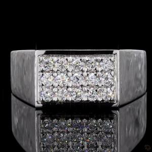mens-rectangular-diamond-cluster-ring-in-white-gold-finish-1