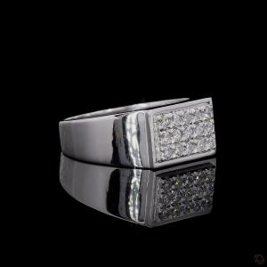 mens-rectangular-diamond-cluster-ring-in-white-gold-finish-2