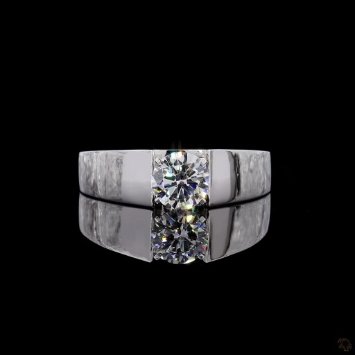 Crown Men’s Solitaire Diamond Ring Thumbnail