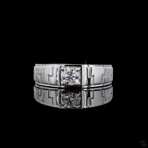 Titanium Men’s Solitaire Diamond Ring Thumbnail