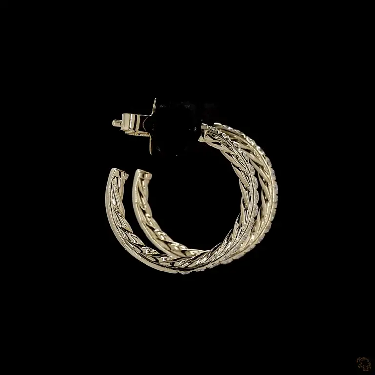 diamond-accented-hoop-earrings-in-yellow-gold-finish-preview