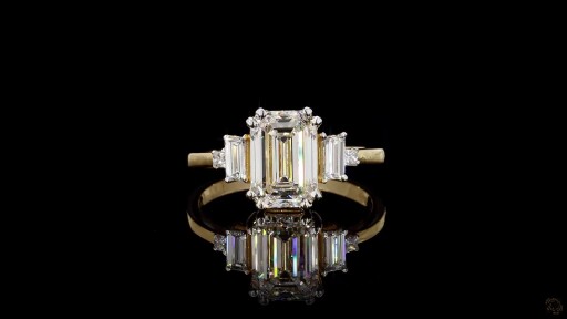 Regal Trinity Emerald Ring Thumbnail