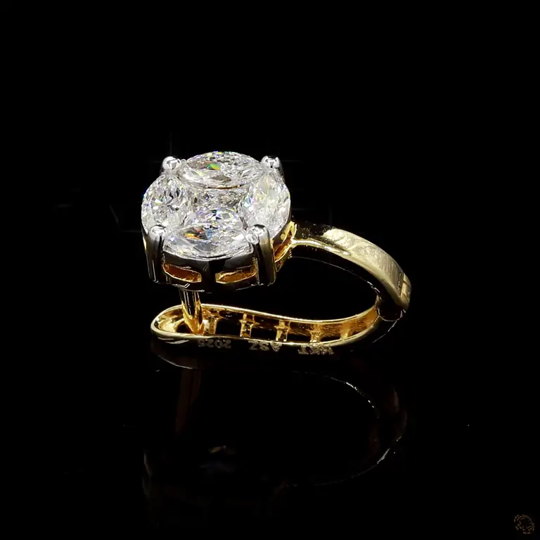 cushion-cut-diamond-cluster-earrings-in-yellow-gold-finish-p-p-3d-65270