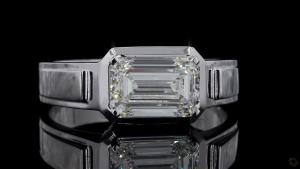 mens-emerald-cut-diamond-solitaire-ring-in-white-gold-finish-1
