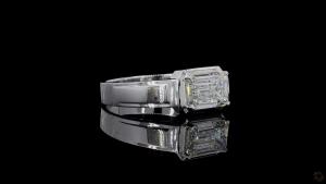mens-emerald-cut-diamond-solitaire-ring-in-white-gold-finish-2