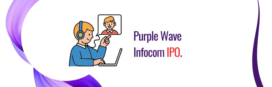 Investor checking Purple Wave Infocom SME IPO issue dates and price band on a laptop screen