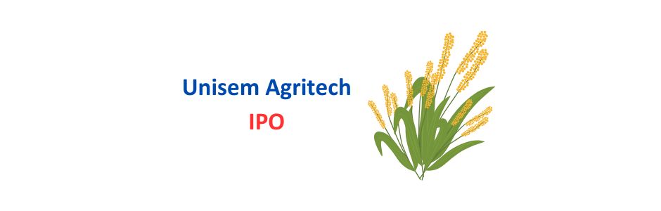 Investor reviewing Unisem Agritech IPO dates, lot size and financial ratios on a trading platform