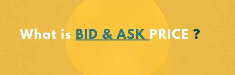 Illustration explaining bid-ask spread with example stock prices