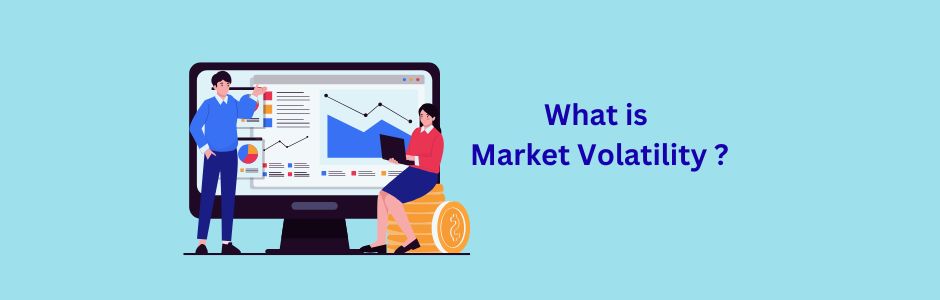 Stock market graph showing volatility with fluctuating price lines