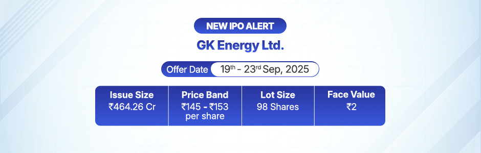 Investor checking GK Energy IPO timeline and order book figures on laptop