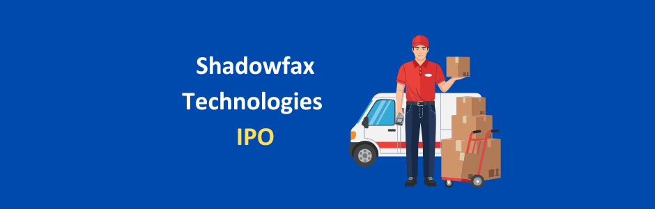 Shadowfax Technologies IPO 2026 graphic showing delivery vans, logistics network map and explosive revenue growth chart