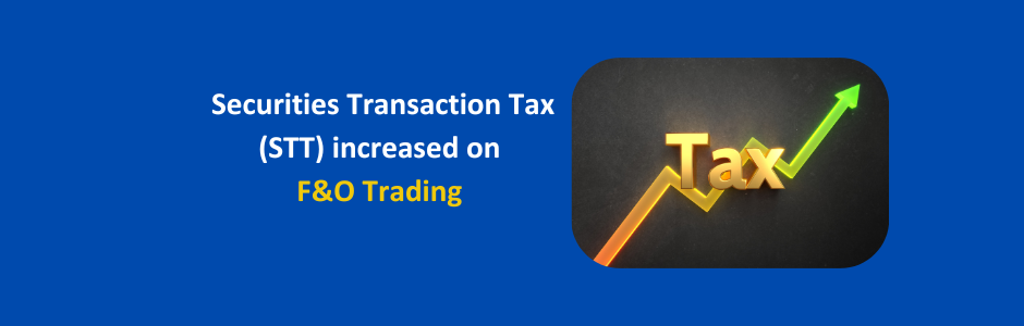 Derivatives & retail trader analysing impact of higher STT on futures and options strategies on a multi-screen trading setup