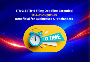 ITR filing deadline extended August 31 2026 -- Budget 2026 non-audit ITR-3 ITR-4 -- freelancers small business professionals extra month -- July 31 unchanged for salaried