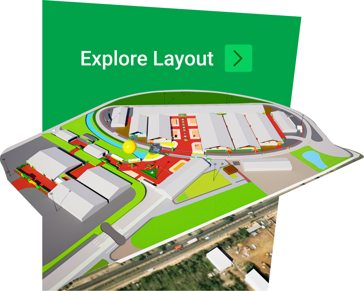 Aerial layout of the KISAN 2026 venue