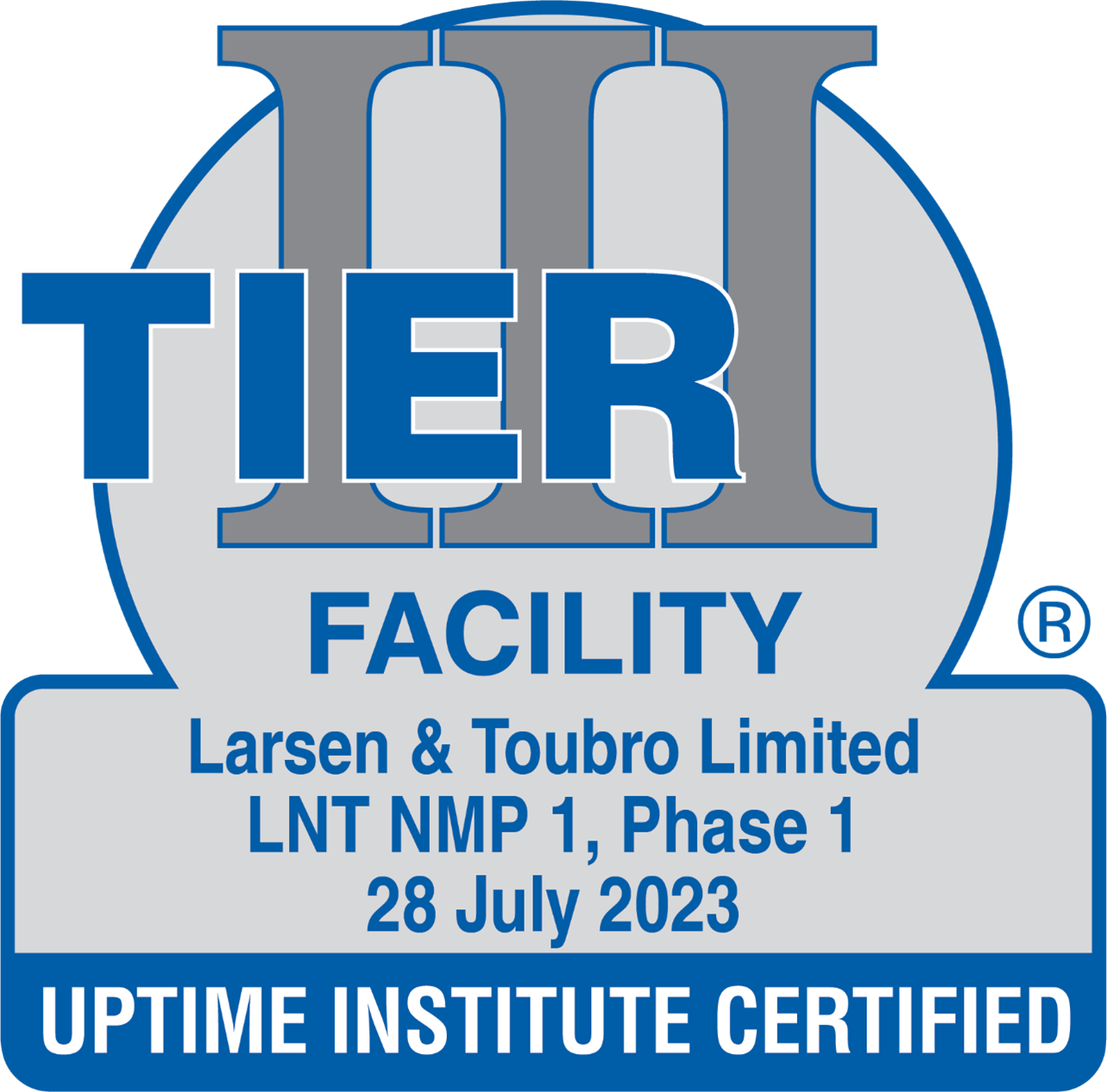 Tier III Certification of Constructed Facility