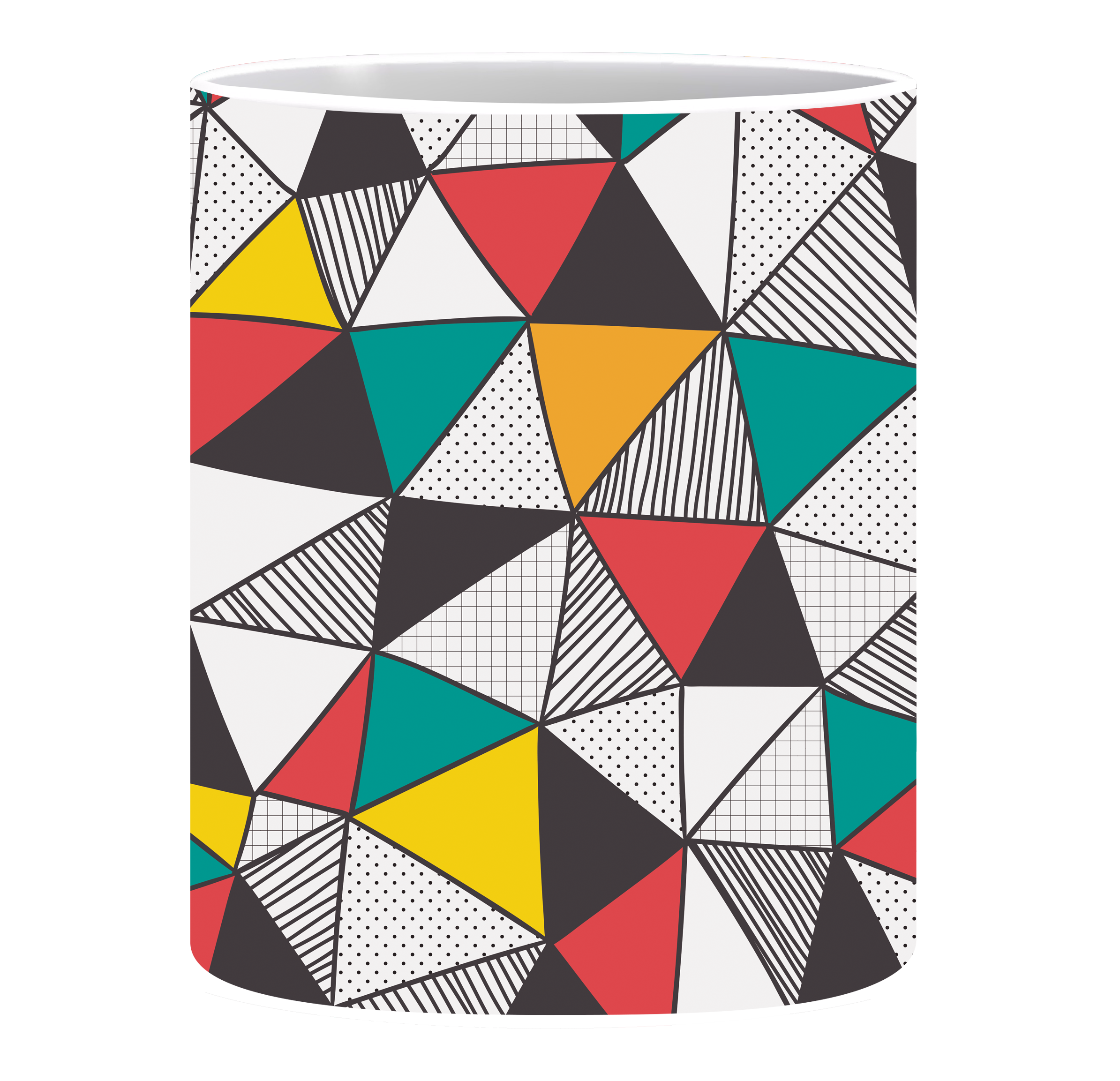 Coffee Mug, Multi Triangle