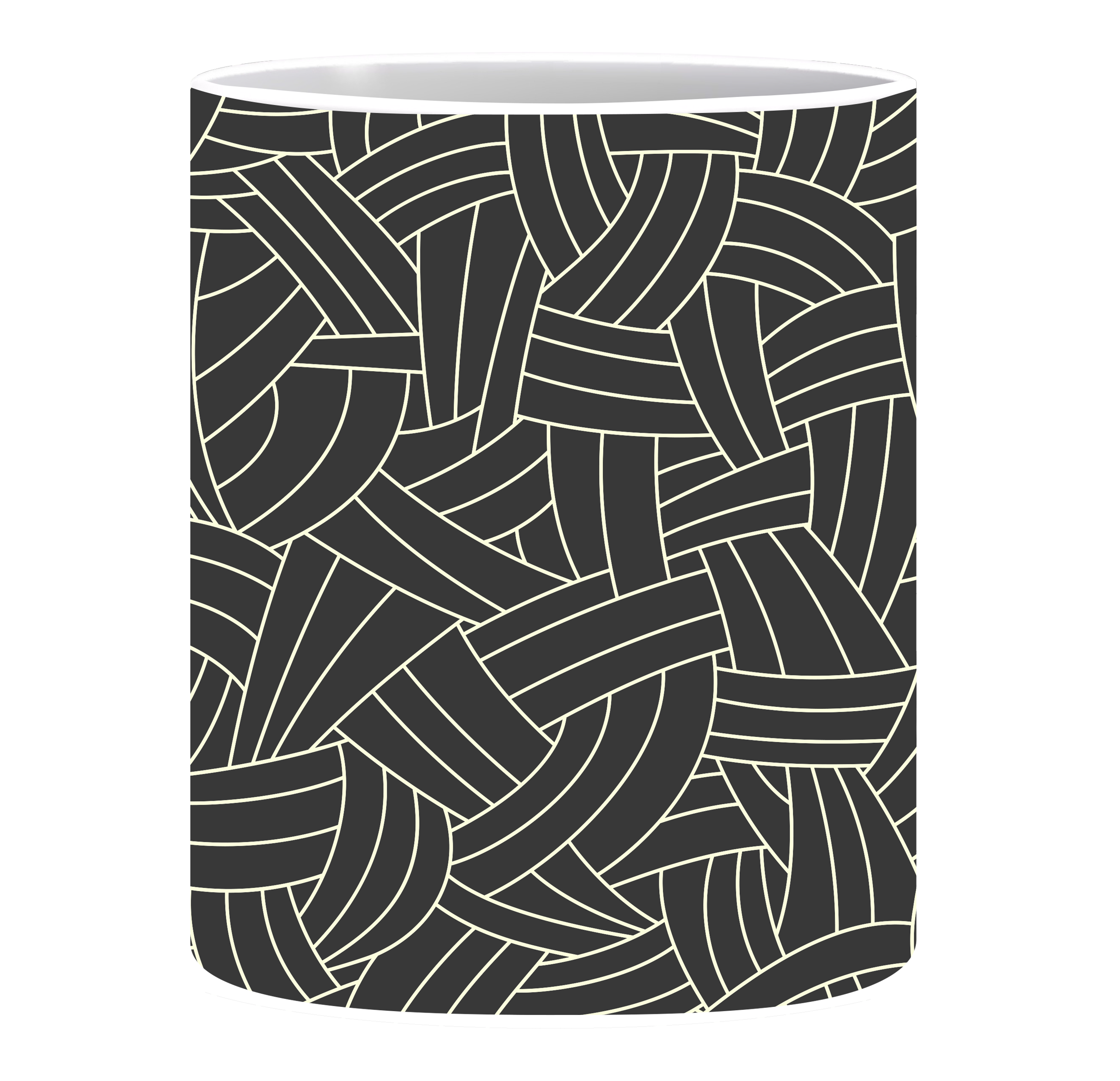 Coffee Mug, White lines