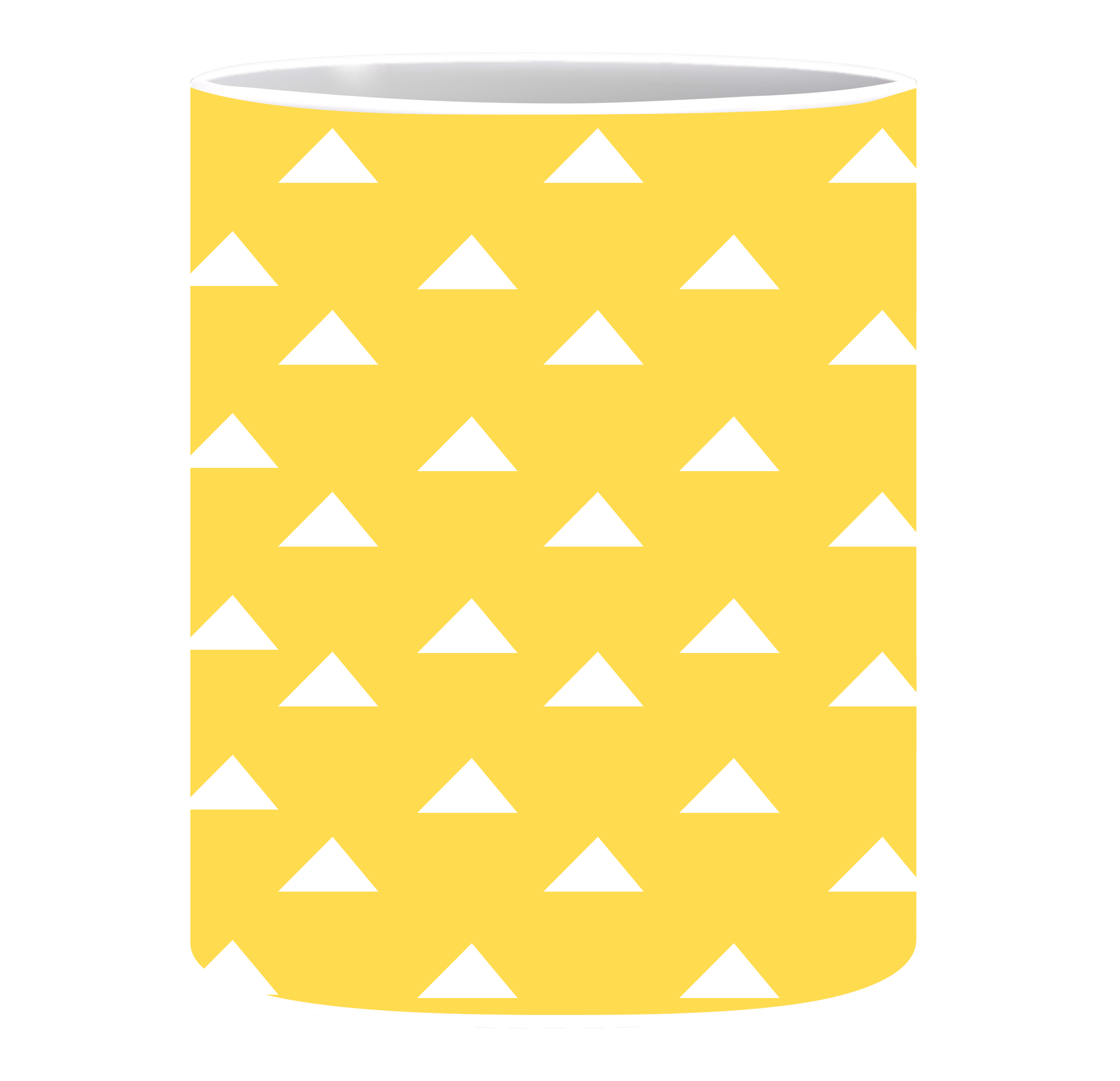 Coffee Mug, White triangle