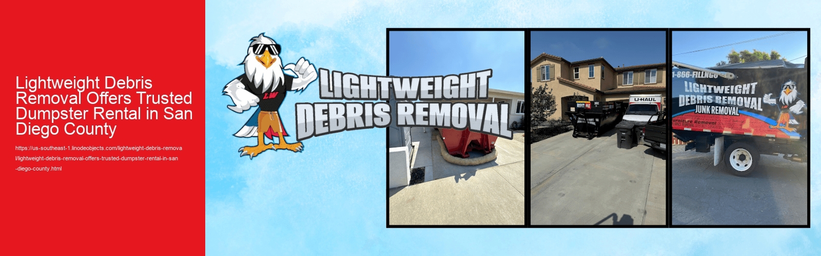 Lightweight Debris Removal Offers Dumpster Rental San Diego County