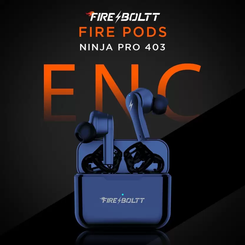 Fire-Boltt Ninja Pro 403 Bluetooth Headset  (Blue, True Wireless)
