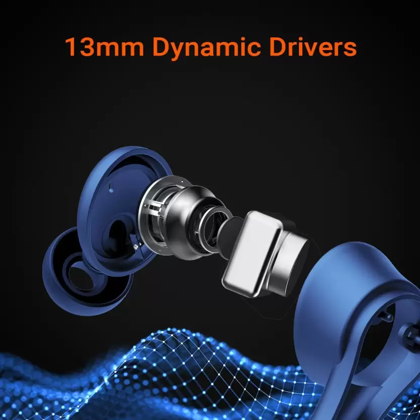 Fire-Boltt Ninja Pro 403 Bluetooth Headset  (Blue, True Wireless)