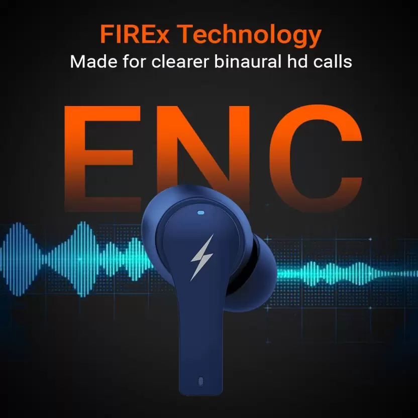 Fire-Boltt Ninja Pro 403 Bluetooth Headset  (Blue, True Wireless)