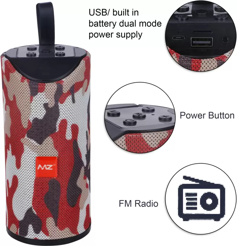 MZ M-211 (PORTABLE BLUETOOTH SPEAKER) Dynamic Thunder Sound With High Bass & Mobile Stand 10 W Bluetooth Speaker