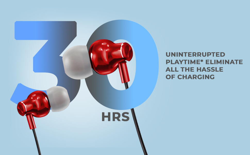 Riviera Zocky Bluetooth in Ear Neckband, Upto 30 HRS Playtime, Fast Charging in 40 min, 180mAh Battery Capacity, Wired Magnetic Tips, Voice Assistant with mic, Type C