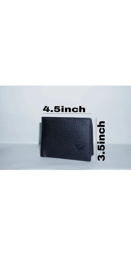 GOUS  Men Trendy Black Genuine Leather Wallet  (8 Card Slots)