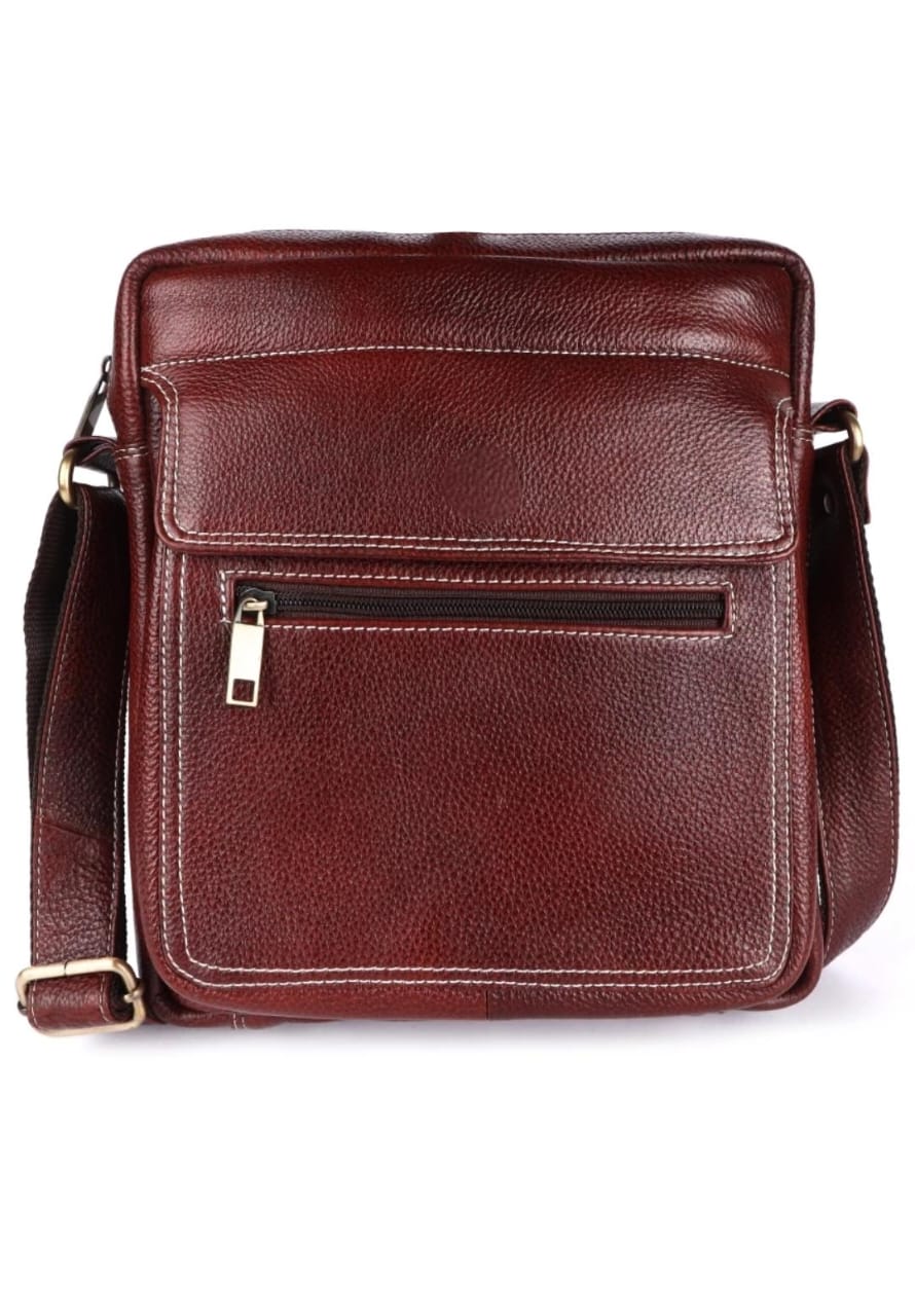 GOUS Men Trendy Red  Genuine Leather Bag