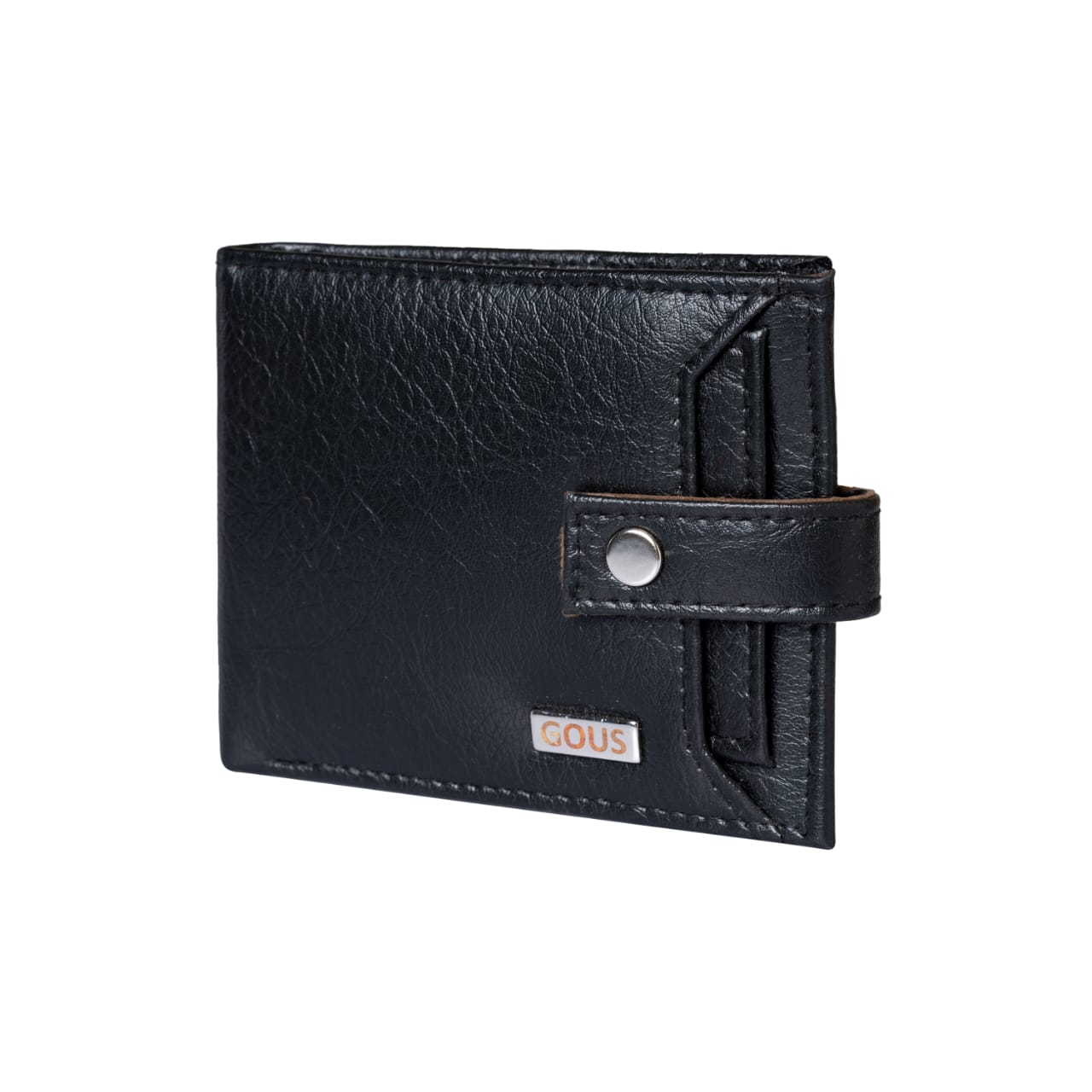 GOUS  Men Casual Black Artificial Leather RFID Wallet  (8 Card Slots)