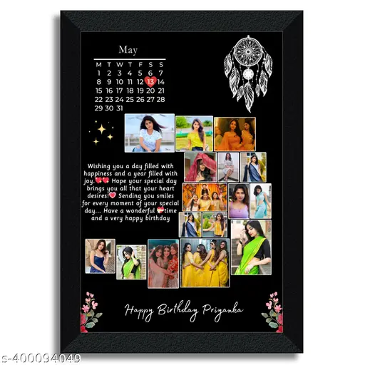 Personalised Photo Frame for Birthday Gifts Collage Photo Frame Happy Birthday Photo Frames Customised Photo Frames for Gifts Anniversary Gift