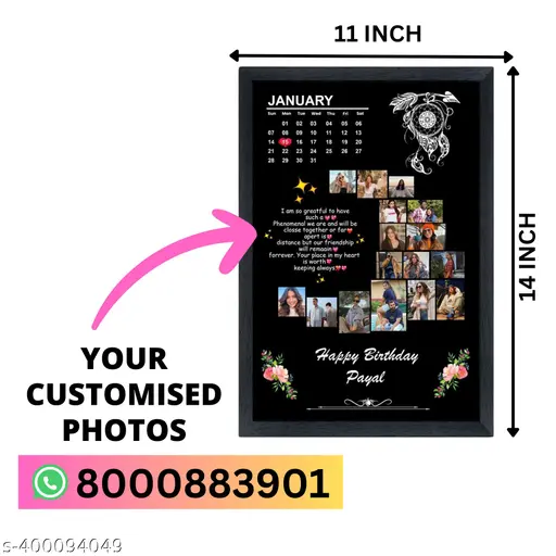 Personalised Photo Frame for Birthday Gifts Collage Photo Frame Happy Birthday Photo Frames Customised Photo Frames for Gifts Anniversary Gift